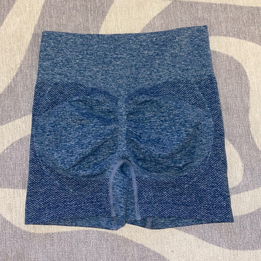 Blue Curvy Gym Shorts